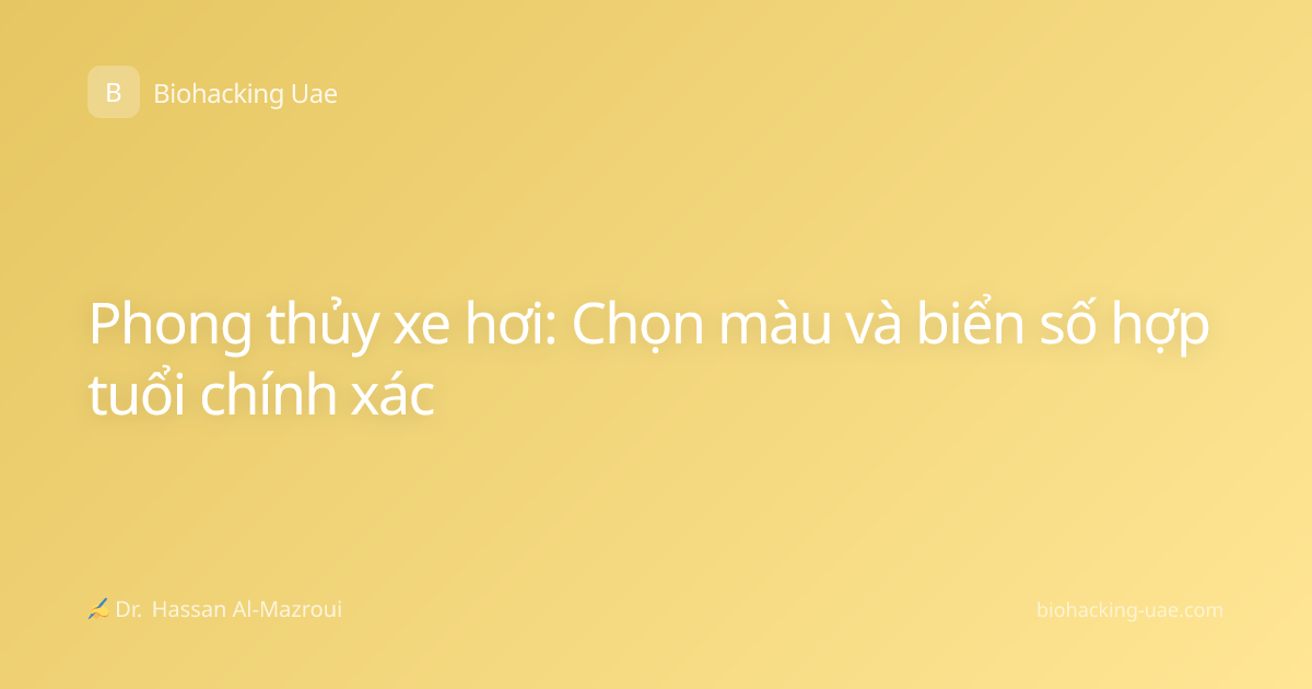 Phong thủy xe hơi: Chọn màu và biển số hợp tuổi chính xác